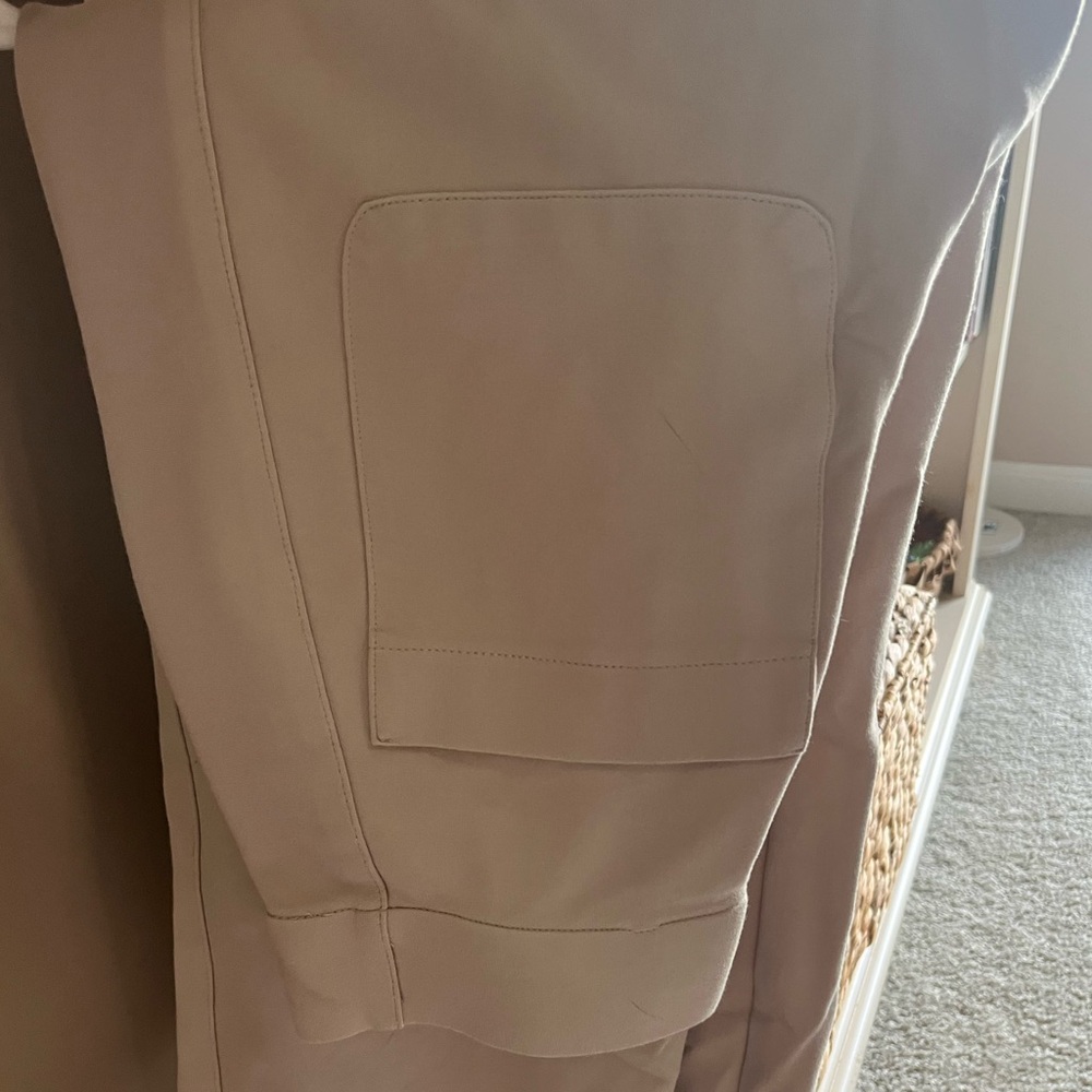 Cream Flared Dress Pants